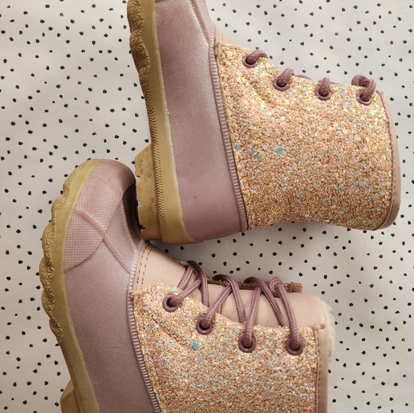 Purple/pink glitter snow boot - Picture 2 of 3